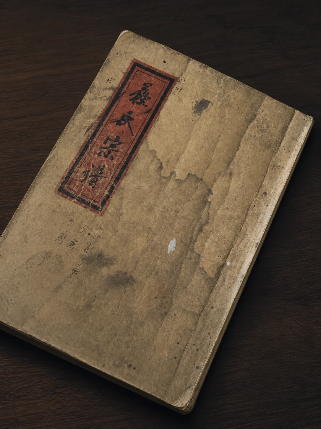 年代久远的家族族谱册