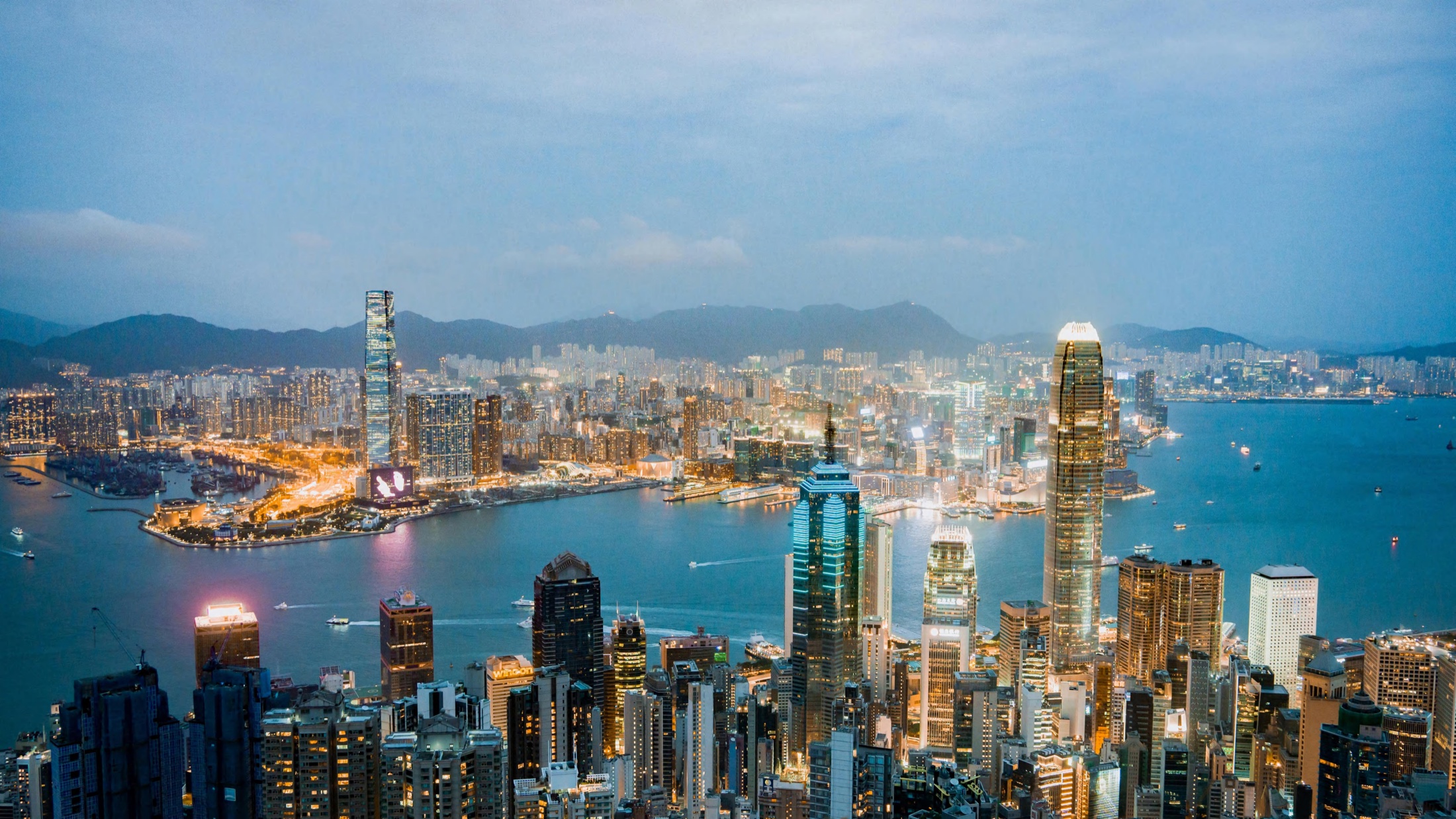 香港维多利亚港城市景观